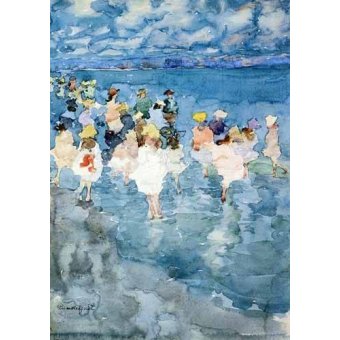 Tableaux Mappemondes - Tableau -Niños en la playa-, Maurice Prendergast - Prendergast, Maurice
