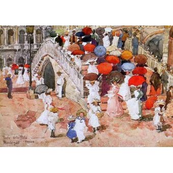 Tableaux Mappemondes - Tableau -Ponte della Paglia-, Maurice Prendergast - Prendergast, Maurice