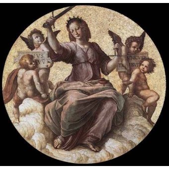 Tableaux Mappemondes - Tableau -Stanza della Segnatura - Justice-, Sanzio da Urbino Raffael Raphaël - Raphaël, Sanzio da Urbino Raffael