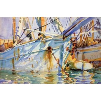Tableaux Mappemondes - Tableau -En un puerto Levantino-, John Singer Sargent - John Singer Sargent