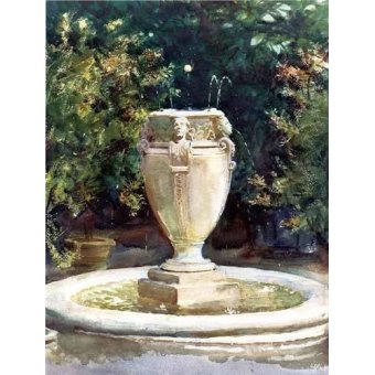 Tableaux Mappemondes - Tableau -Vase Fountain Pocantico-, John Singer Sargent - John Singer Sargent
