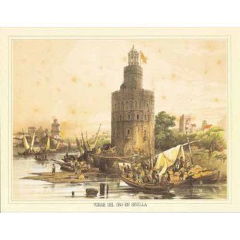 Tableaux Mappemondes - Tableau -Torre del Oro en Sevilla-, Jenaro Perez de Villaamil - Villaamil, Jenaro Perez de