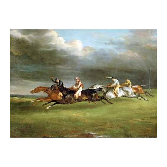 fotos de fauna - Quadro -Carrera de caballos en Epsom-