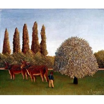  - Tableau -Paisaje con vacas-, Henri Rousseau - Rousseau, Henri