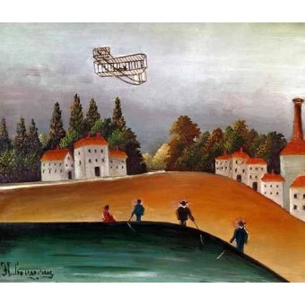  - Tableau -Los pescadores de caña y el avión-, Henri Rousseau - Rousseau, Henri