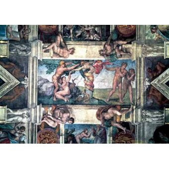  - Tableau -Bóveda: Pecado original-, Miguel Angel Buonarroti - Buonarroti, Miguel Angel