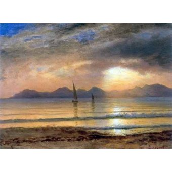  - Tableau -Sunset Over A Mountain Lake-, Albert Bierstadt - Bierstadt, Albert