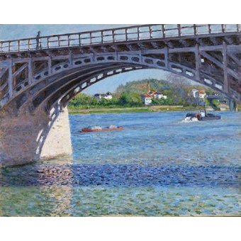  - Tableau -El puente de Argenteuil y el Sena-, Gustave Caillebotte - Caillebotte, Gustave