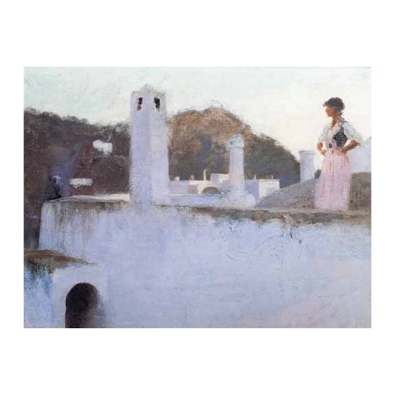 pinturas de paisagens - Quadro -Vista de Capri-