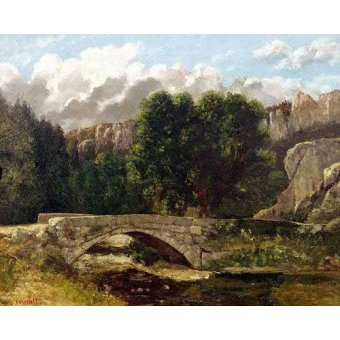  - Tableau -Le Pont de Saint-Sulpice près de Fleurier (1873)-, Gustave Courbet - Courbet, Gustave
