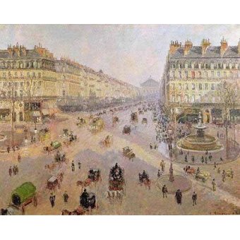  - Tableau -Avenue de L'Opera, Paris, 1898, París-, Camille Pissarro - Pissarro, Camille