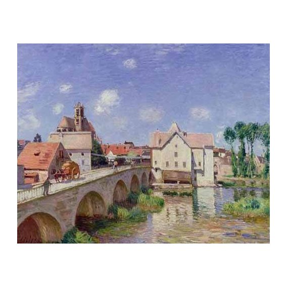 pinturas de paisagens - Quadro -El puente de Moret-