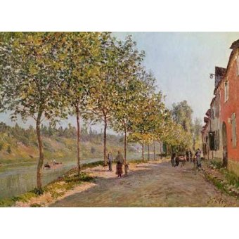 Tableaux de Paysages - Tableau -Mañana de Junio en Saint-Mammes-, Alfred Sisley - Sisley, Alfred