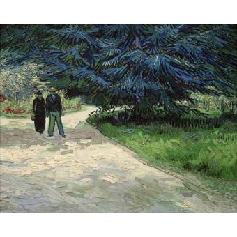  - Tableau -Couple dans le parc, Arles-, Vincent Van Gogh - Van Gogh, Vincent