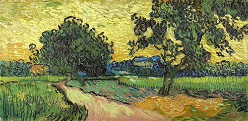 Tableau Paysage au crépuscule, 1890, Vincent Van Gogh
