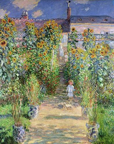 Tableau -Jardin de Monet en Vétheuil, 1880- | Reproductions de Tableaux de paysages pour la decoration
