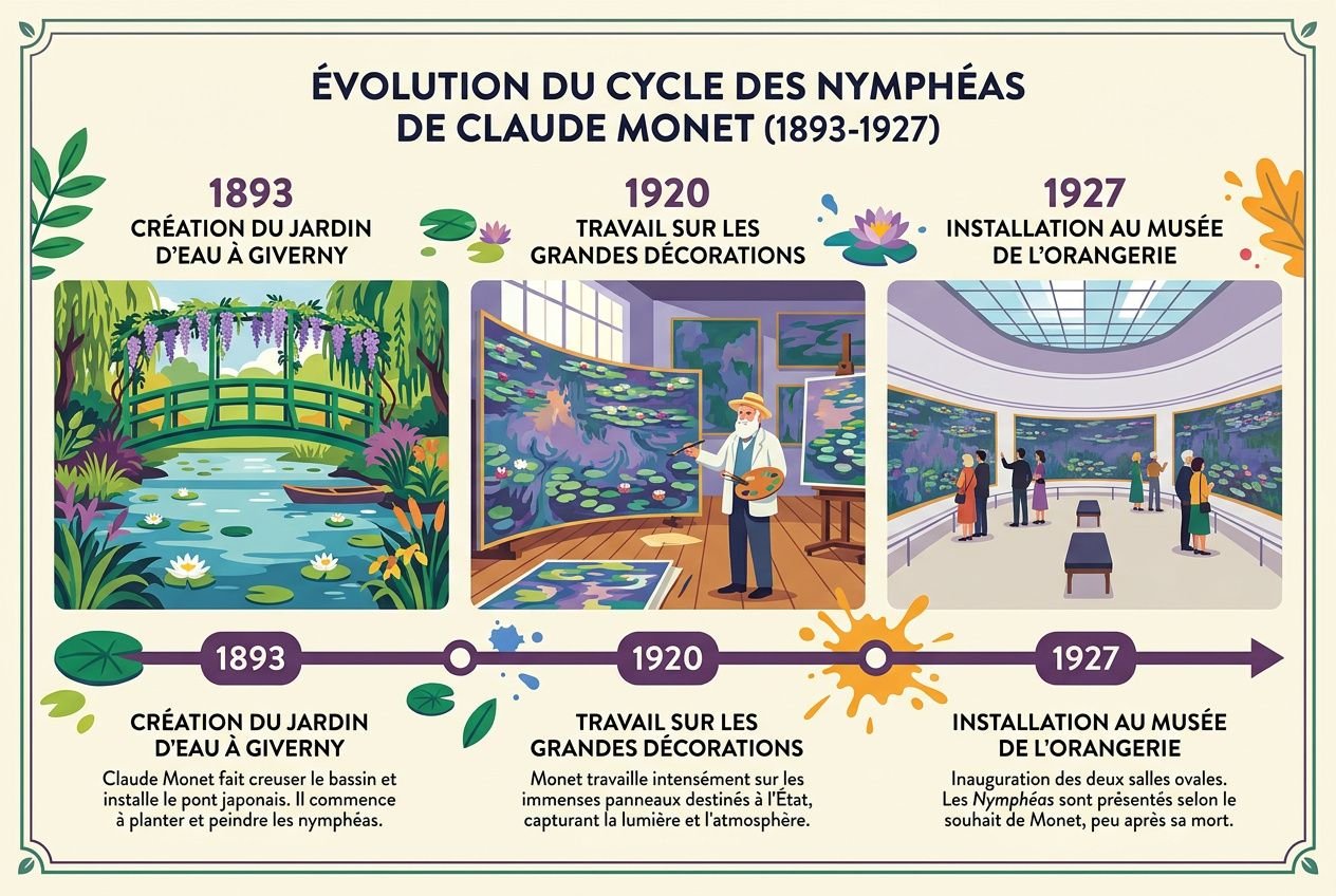 Chronologie du cycle des Nymphéas