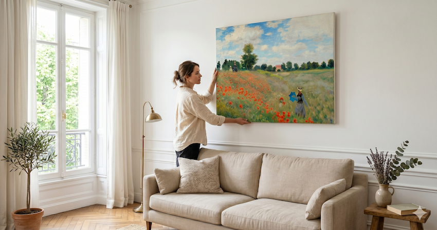 Comment accrocher un grand tableau sans abîmer le mur ?